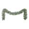 9ft. Pre-Lit Flocked Garland with Warm White LED Lights